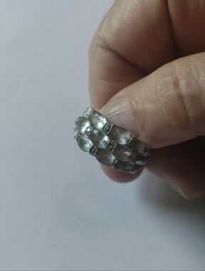Vintage Samuel Aaron Inc 925 Clear Stone Ring